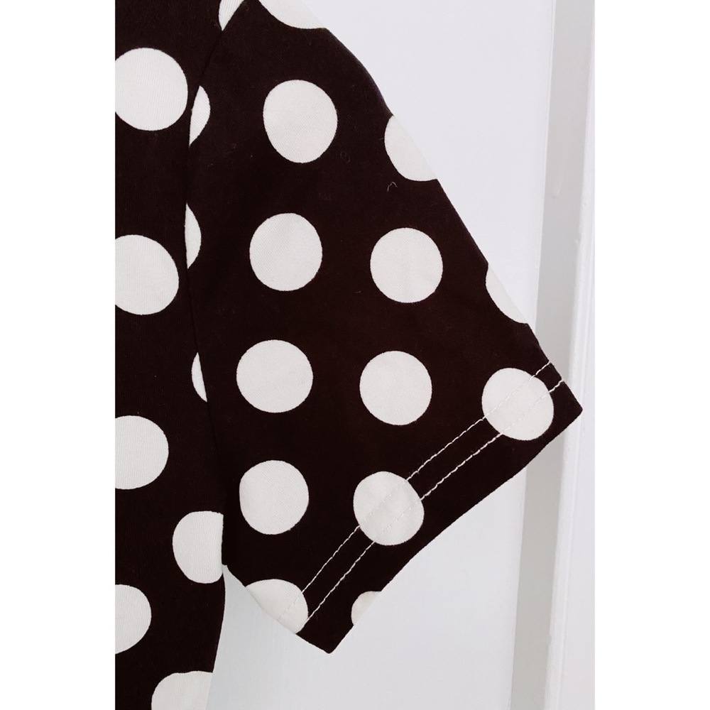 Black and White Polka Dotted Crop Top - Picture 3 of 5